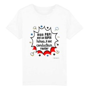 T-shirt - Mon papi est un super heros